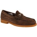 Bass Weejuns Men's Retro Mod Easy Weejuns Suede Loafers in Dark Brown