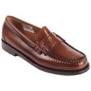 Bass Weejuns Heritage Larson Mod Ivy League Penny Loafers in Mid Brown