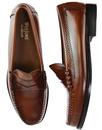 Larson Brogue BASS WEEJUNS Mod Penny Loafers (MB)