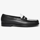 Bass Weejuns Easy Weejuns 2-Tone Soft Penny Loafers in Black/White by G.H. Bass