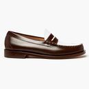 Bass Weejuns Larson Moc Penny Loafers in Two Tone Dark Brown and White Leather BA11010H 041