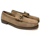 Lincoln Bass Weejuns Earth Suede Horse-Bit Loafers