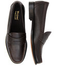 Logan BASS WEEJUNS Grain Leather Penny Loafer WINE