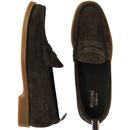 Larson Suede BASS WEEJUNS 60s Beef Roll Loafers DB