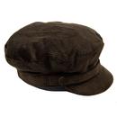 madcap england corduroy john lennon beatle hat dark brown