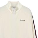 BEN SHERMAN Retro 90s House Taped Track Top Ivory
