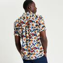 Ben Sherman Abstract Floral Print Cuban Shirt DN