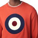 BEN SHERMAN Applique Mod Target Logo Sweater RUST