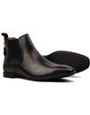 Archibald BEN SHERMAN 60s Mod Chelsea Boots BLACK