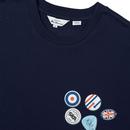 BEN SHERMAN Mens Retro Mod Badge Print T-Shirt