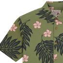 Ben Sherman Men's Retro Botanical Print SS Shirt O