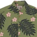 Ben Sherman Men's Retro Botanical Print SS Shirt O
