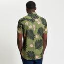 Ben Sherman Men's Retro Botanical Print SS Shirt O