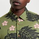 Ben Sherman Men's Retro Botanical Print SS Shirt O