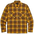Ben Sherman Mod Brushed Ivy Check Button Down Shirt in Sunflower
