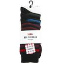 Castle BEN SHERMAN Retro Mod Stripe 3 Pack Socks