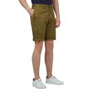 BEN SHERMAN Men's Retro Mod Chino Shorts in Green