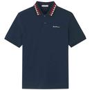 Ben Sherman Collar Interest Polo Shirt in Dark Navy 0077633 025