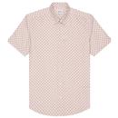 BEN SHERMAN Retro Mod 60s Faded Square Print Shirt