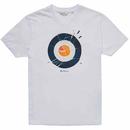 Ben Sherman Retro Smashed Record Mod Target Print T-shirt in White