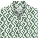 Ben Sherman Carnaby Geo Print Revere Collar Shirt 