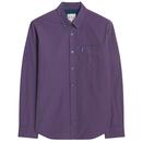 Ben Sherman Mod Gingham Long Sleeve Shirt in Plum 0059141 560