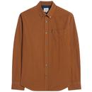Ben Sherman Mod Signature Gingham Long Sleeve Shirt in Mustard 0059141 770