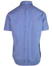 BEN SHERMAN 60s Mod Short Sleeve Gingham Shirt SKY
