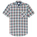 BEN SHERMAN Retro Mod 70s Gradient Check Shirt S