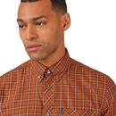 BEN SHERMAN Mod House Tartan Shirt (Dark Orange)