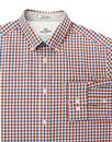 BEN SHERMAN Mod 60s House Gingham Shirt in Red
