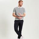 Ben Sherman Jacquard Stripe Knitted Polo Shirt I