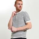 Ben Sherman Jacquard Stripe Knitted Polo Shirt I