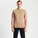 Ben Sherman Signature Knitted Mod Polo Shirt Sand