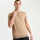 Ben Sherman Signature Knitted Mod Polo Shirt Sand
