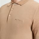 Ben Sherman Signature Knitted Mod Polo Shirt Sand