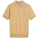 Ben Sherman Signature Knitted Polo in Sand 1012857 310 