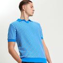 Ben Sherman Vertical Wave Johnny Collar Polo Shirt