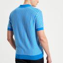 Ben Sherman Vertical Wave Johnny Collar Polo Shirt