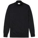 ben sherman signature knitted roll neck jumper black