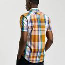 Ben Sherman Large Madras Check Button Down Shirt C