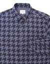 BEN SHERMAN Men's 1960s Mod Linear Dogtooth Shirt