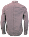 BEN SHERMAN Retro Mod 60s Gingham Shirt - Oxblood