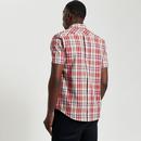 Ben Sherman Irregular Check Button Down SS Shirt C