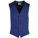 BEN SHERMAN Tailoring 60s Mod Tonic Waistcoat BLUE