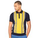 BEN SHERMAN Men's Knitted Mod Stripe Polo (DN) 