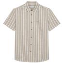 Ben Sherman Mod Stripe Shirt in Fog 0075953 055