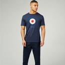 BEN SHERMAN Signature Mod Target Logo T-shirt Navy