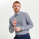 Ben Sherman Mono Floral Print Button Down Shirt I