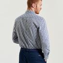 Ben Sherman Mono Floral Print Button Down Shirt I